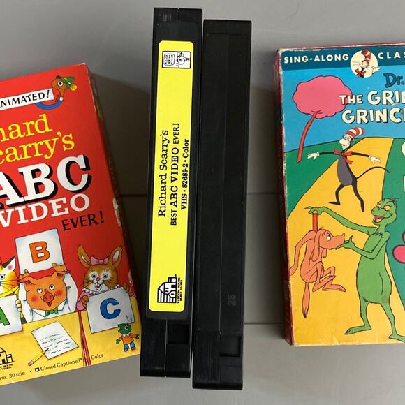 Sing Along Classics Dr Suess The Grinch Cat in Hat Richard Scarry ABC Animated - Picture 10 of 10